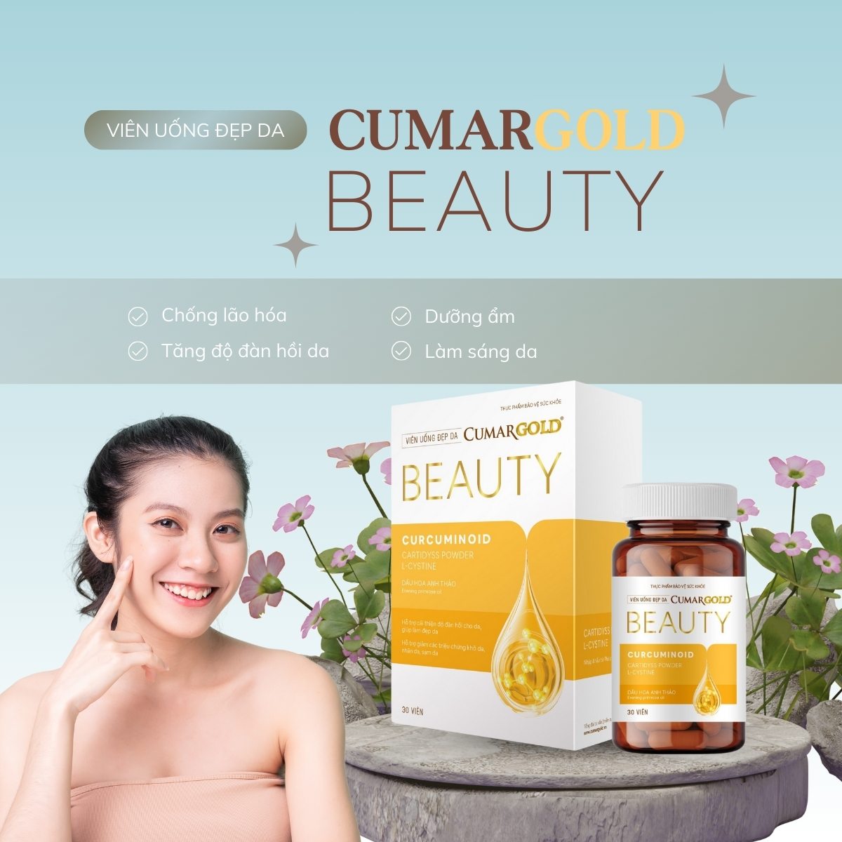 Viên uống đẹp da CumarGold Beauty