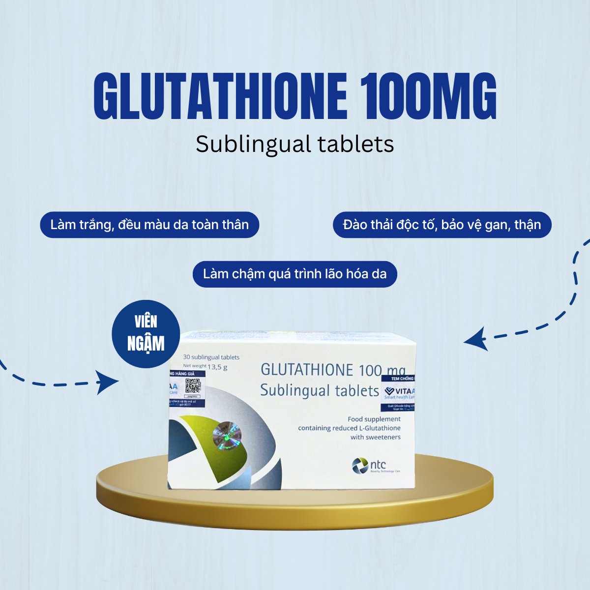 Glutathione 100mg Sublingual tablets