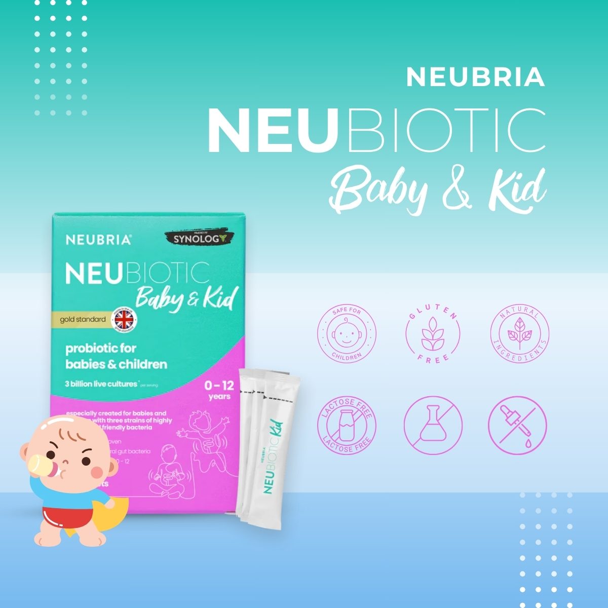 Men vi sinh Neubria Neubiotic Baby & Kid