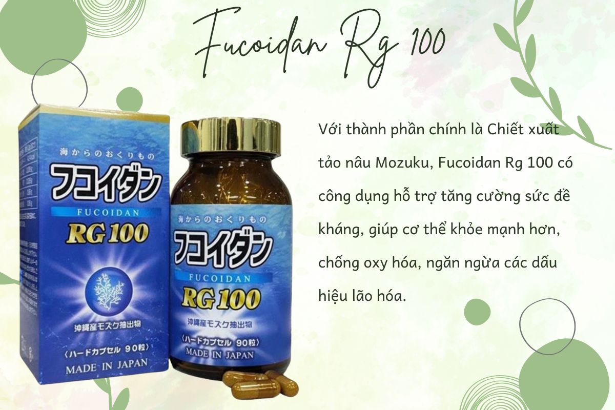 Tác dụng của sản phẩm Fucoidan Rg 100