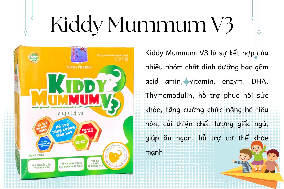 Công dụng của sản phẩm Kiddy Mummum V3