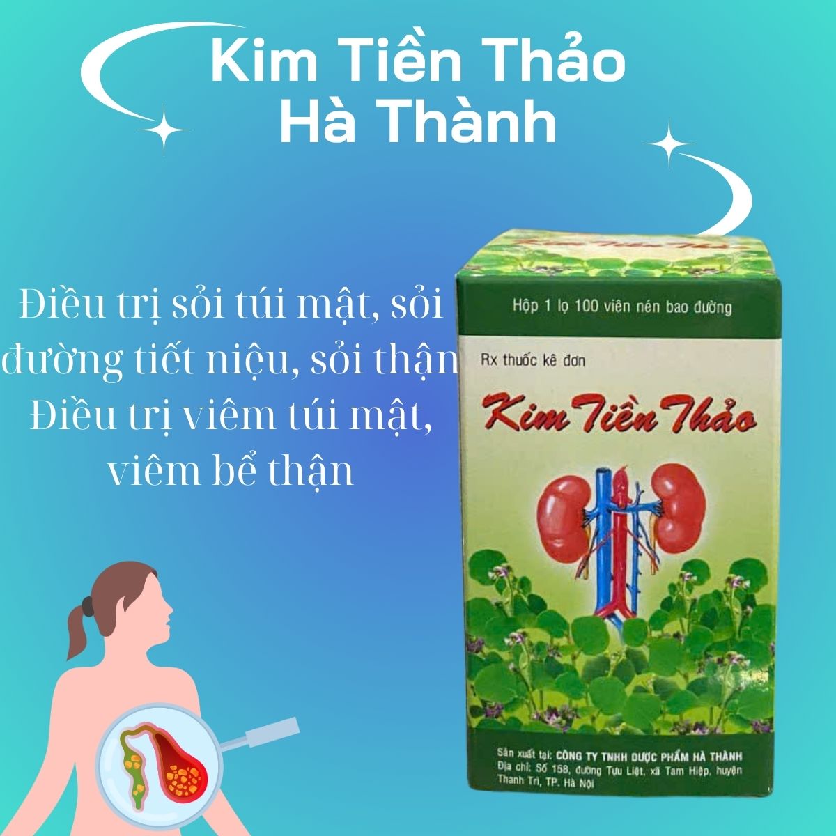 Kim Tiền Thảo Hà Thành điều trị sỏi mật, sỏi thận