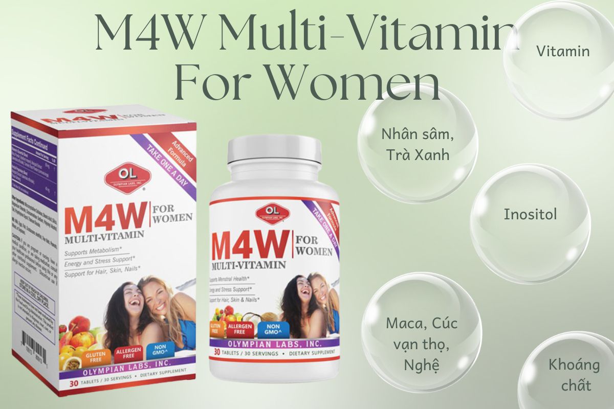 Thành phần của sản phẩm M4W Multi-Vitamin For Women