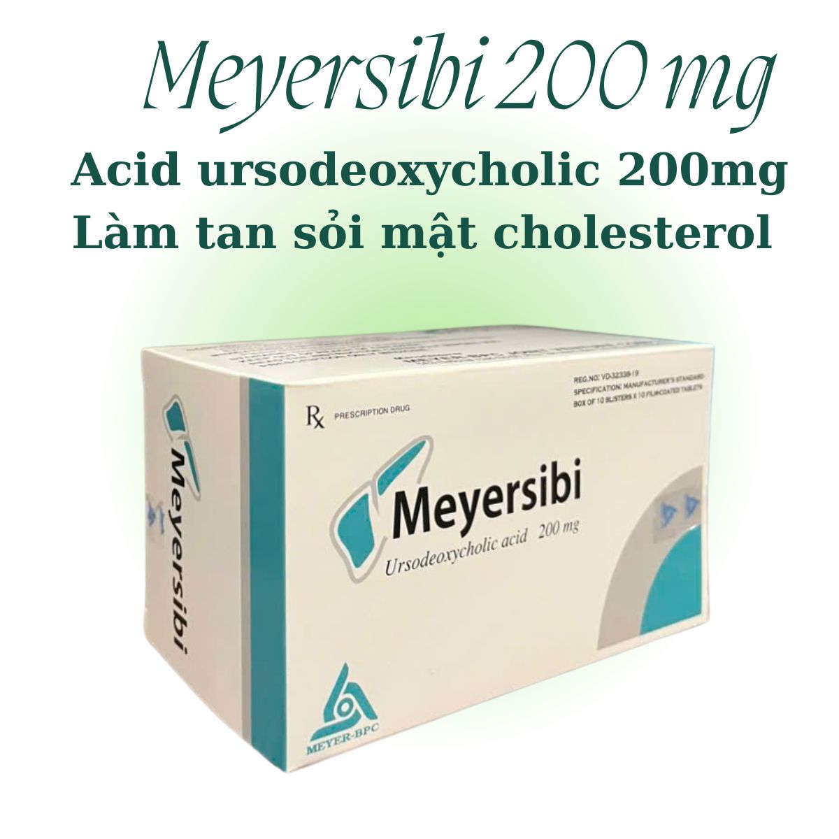 Meyersibi 200 mg điều trị xơ gan mất bù, làm tan sỏi cholesterol