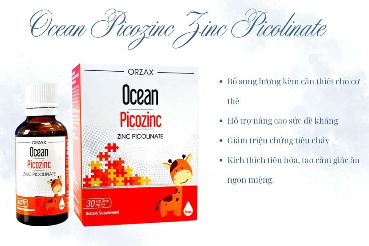 Công dụng sản phẩm Ocean Picozinc Zinc Picolinate