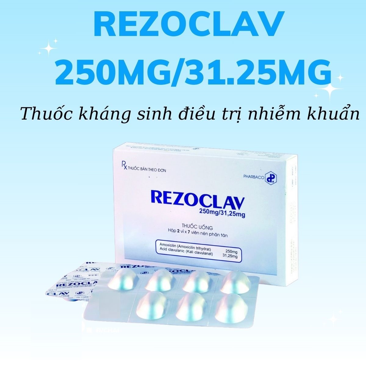 Rezoclav là thuốc kháng sinh điều trị nhiễm khuẩn