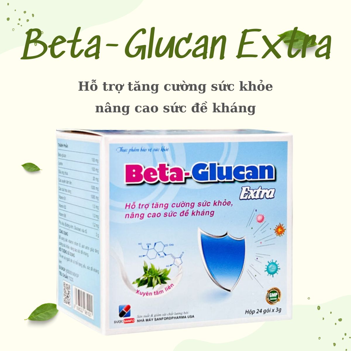 Beta-Glucan Extra hỗ trợ tăng cường đề kháng