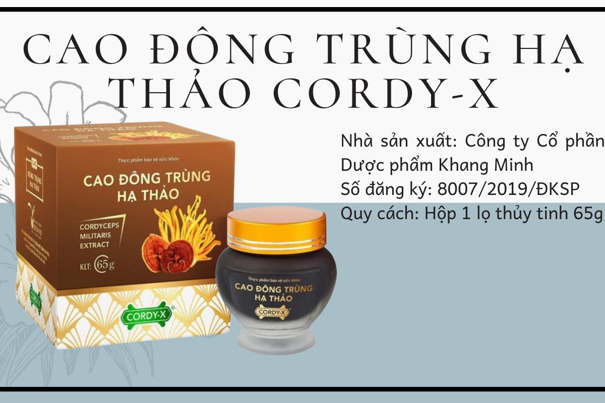 Thông tin sản phẩm Cao Đông Trùng Hạ Thảo Cordy-X