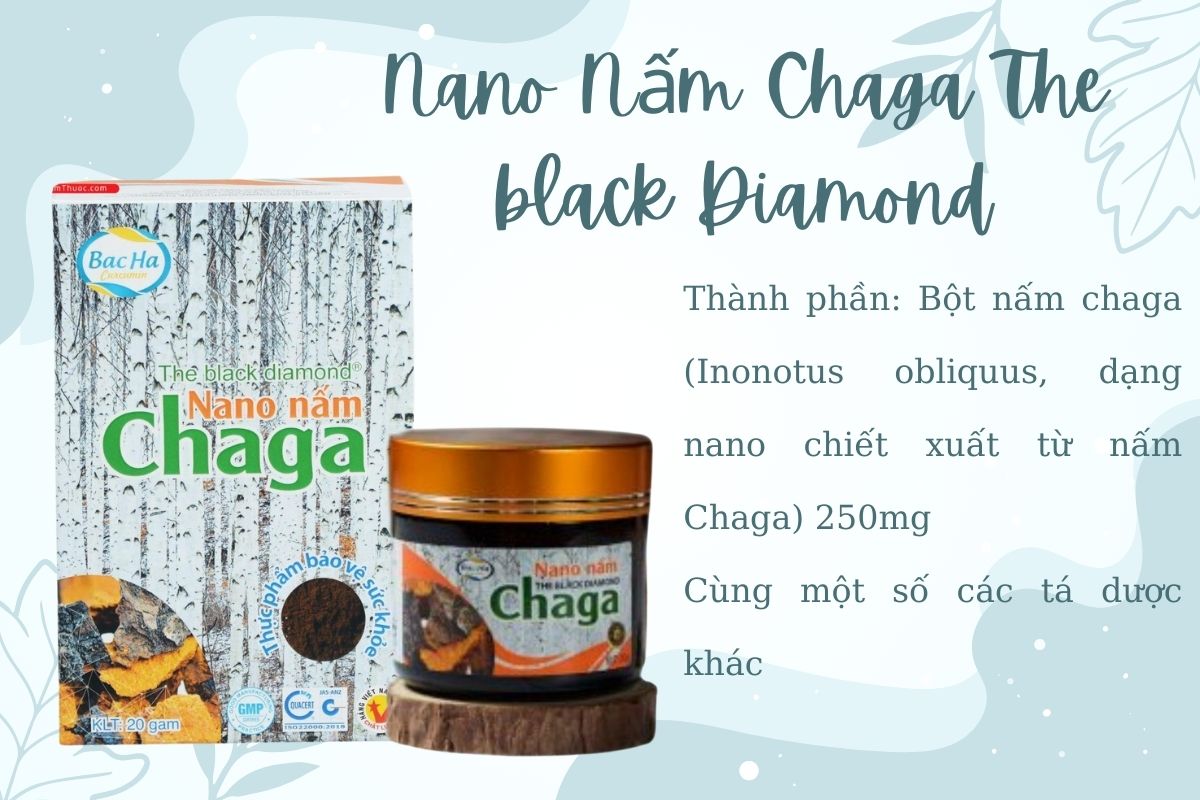 Thông tin về thành phần Nano Nấm Chaga The black Diamond