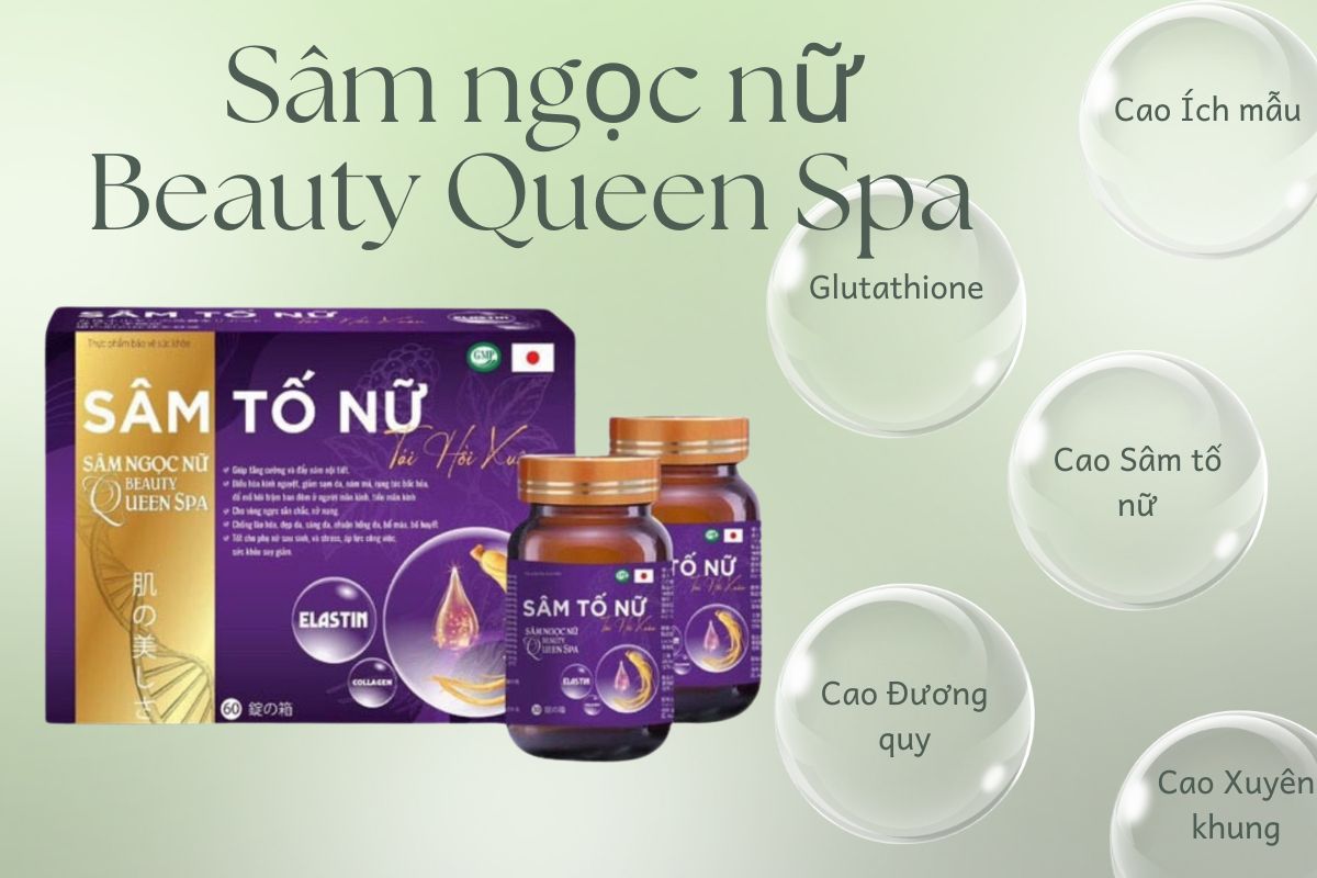 Thành phần thực phẩm bảo vệ sức khỏe Sâm ngọc nữ Beauty Queen Spa