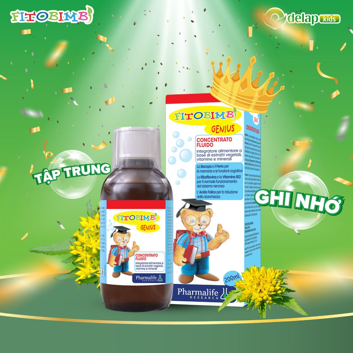 Tác dụng sản phẩm Fitobimbi Genius