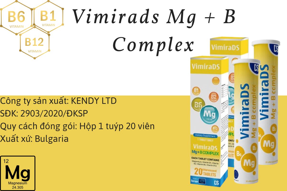 Thông tin sản phẩm Vimirads Mg + B Complex