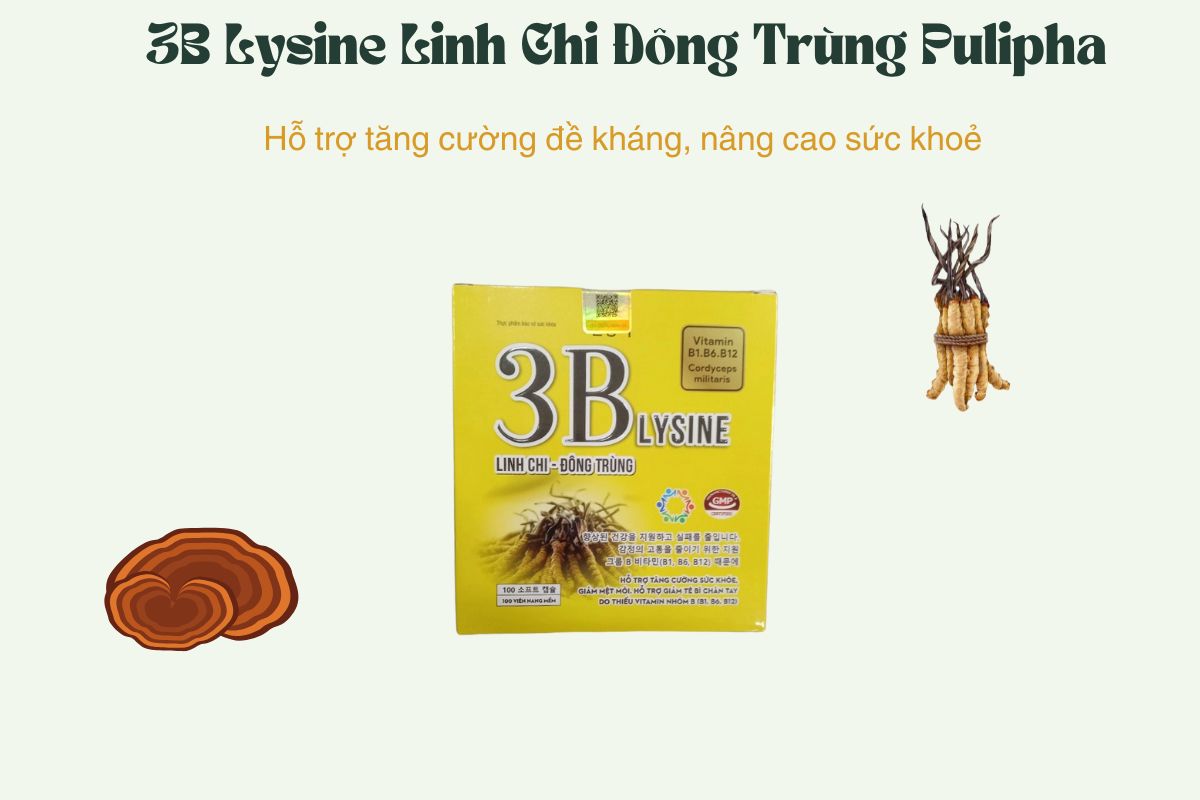 3B Lysine Linh Chi Đông Trùng Pulipha 6 3B Lysine Linh Chi Đông Trùng Pulipha