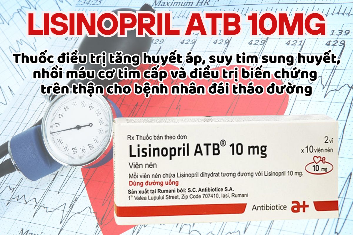 Lisinopril ATB 10mg 15 Lisinopril ATB 10mg