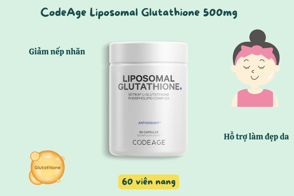 CodeAge Liposomal Glutathione 500mg 6 CodeAge Liposomal Glutathione 500mg
