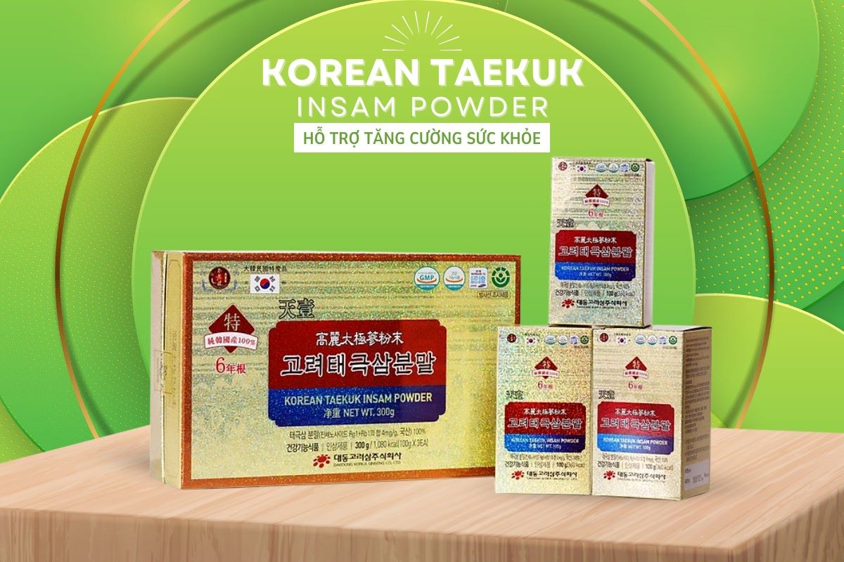 Korean Taekuk Insam Powder hỗ trợ tăng cường sức khỏe