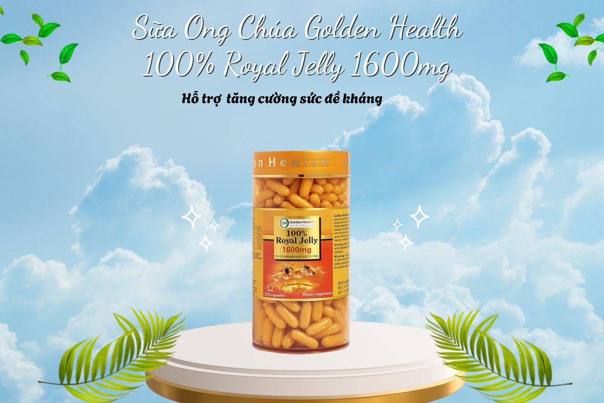 Sữa Ong Chúa Golden Health 100% Royal Jelly 1600mg (365 viên) 6 Sữa Ong Chúa Golden Health 100% Royal Jelly 1600mg