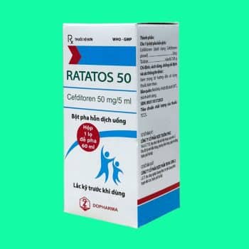 Bột pha hỗn dịch uống Ratatos 50mg/5ml điều trị các bệnh nhiễm trùng