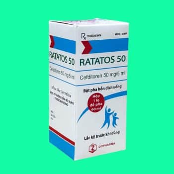Bột pha hỗn dịch uống Ratatos 50mg/5ml điều trị các bệnh nhiễm trùng