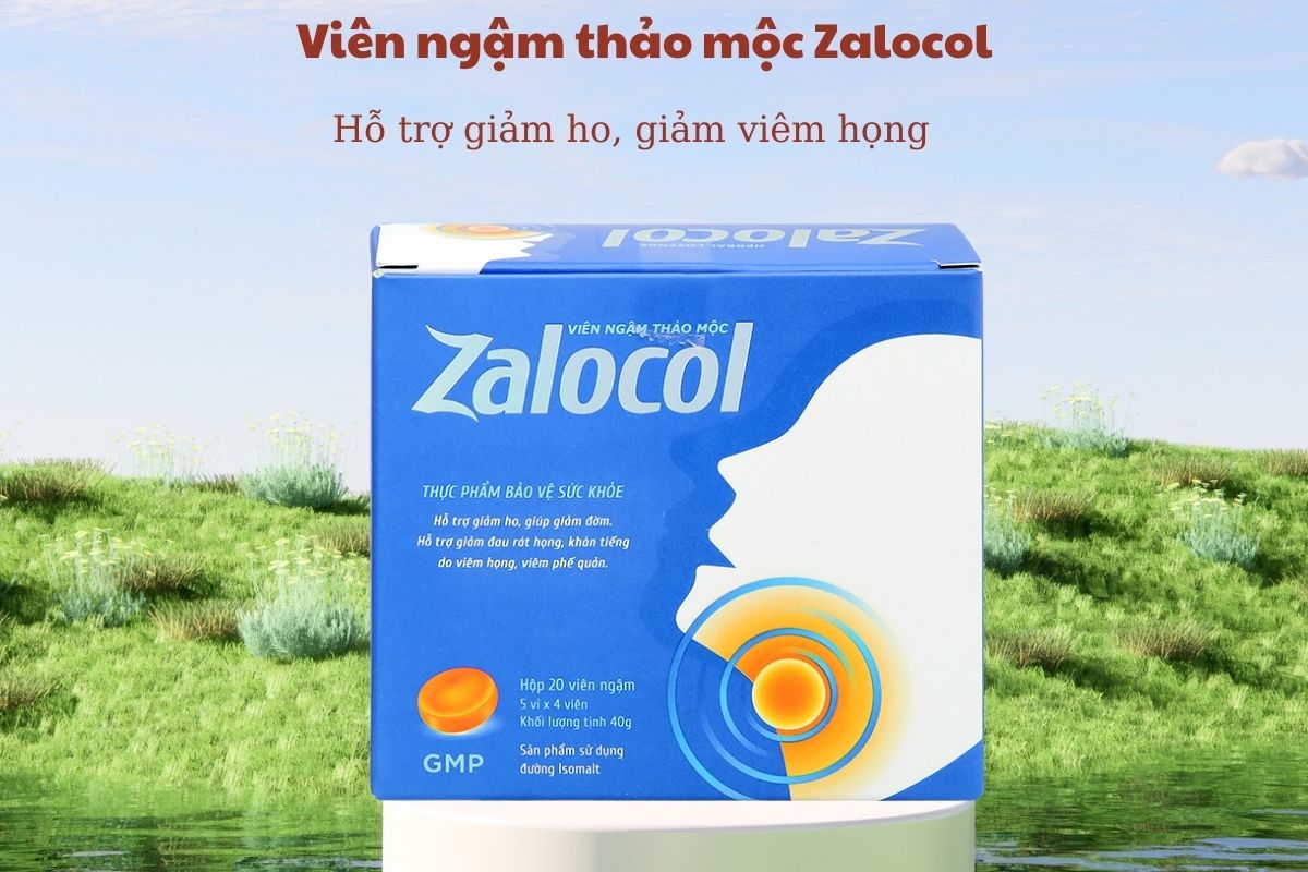Viên ngậm thảo mộc Zalocol (Hộp 20 viên) 9 Viên ngậm thảo mộc Zalocol