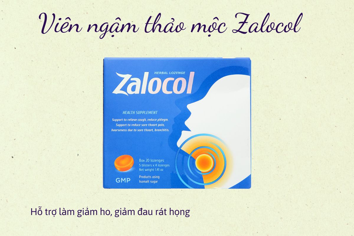 Viên ngậm thảo mộc Zalocol (Hộp 20 viên) 9 Viên ngậm thảo mộc Zalocol