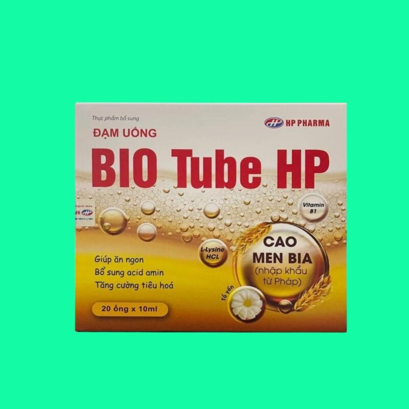 BIO Tube HP hộp 20 ống x 10ml có tác dụng bổ sung acid amin, vitamin và ...