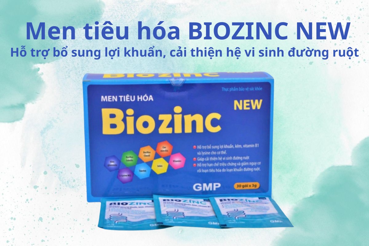 Men tiêu hóa BIOZINC NEW 9 Men tiêu hóa BIOZINC NEW cải thiện hệ vi sinh đường ruột