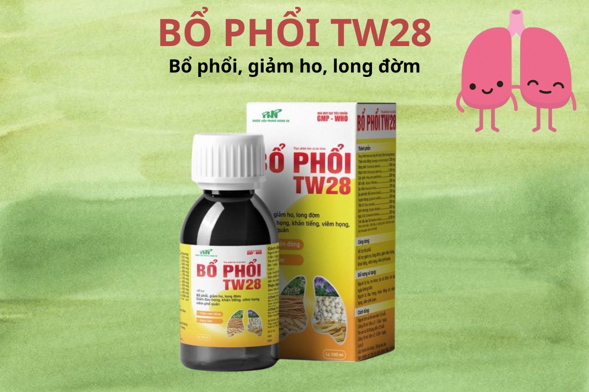 Bổ Phổi TW28 5 Bổ Phổi TW28 bổ phổi, giảm ho, long đờm