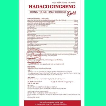 Hadaco Gingseng Đông Trùng Linzchi Royal Gold