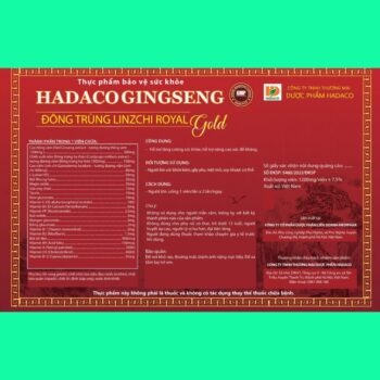 Hadaco Gingseng Đông Trùng Linzchi Royal Gold