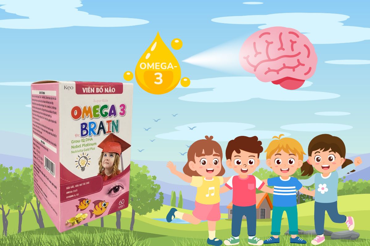 Kẹo Viên Bổ Não OMEGA 3 Brain 9 Kẹo Viên Bổ Não OMEGA 3 Brain