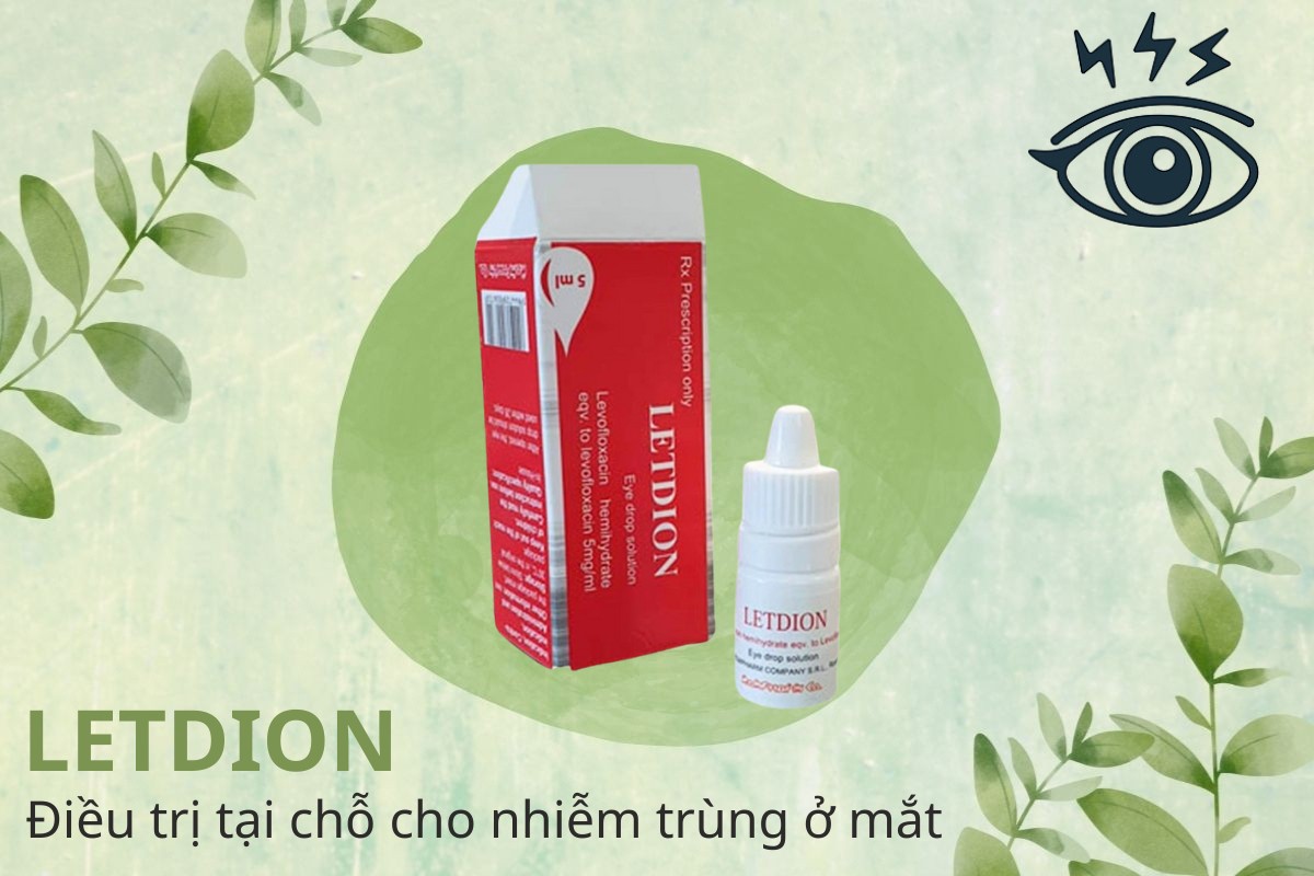 Letdion 9 Letdion điều trị tại chỗ cho nhiễm trùng mắt
