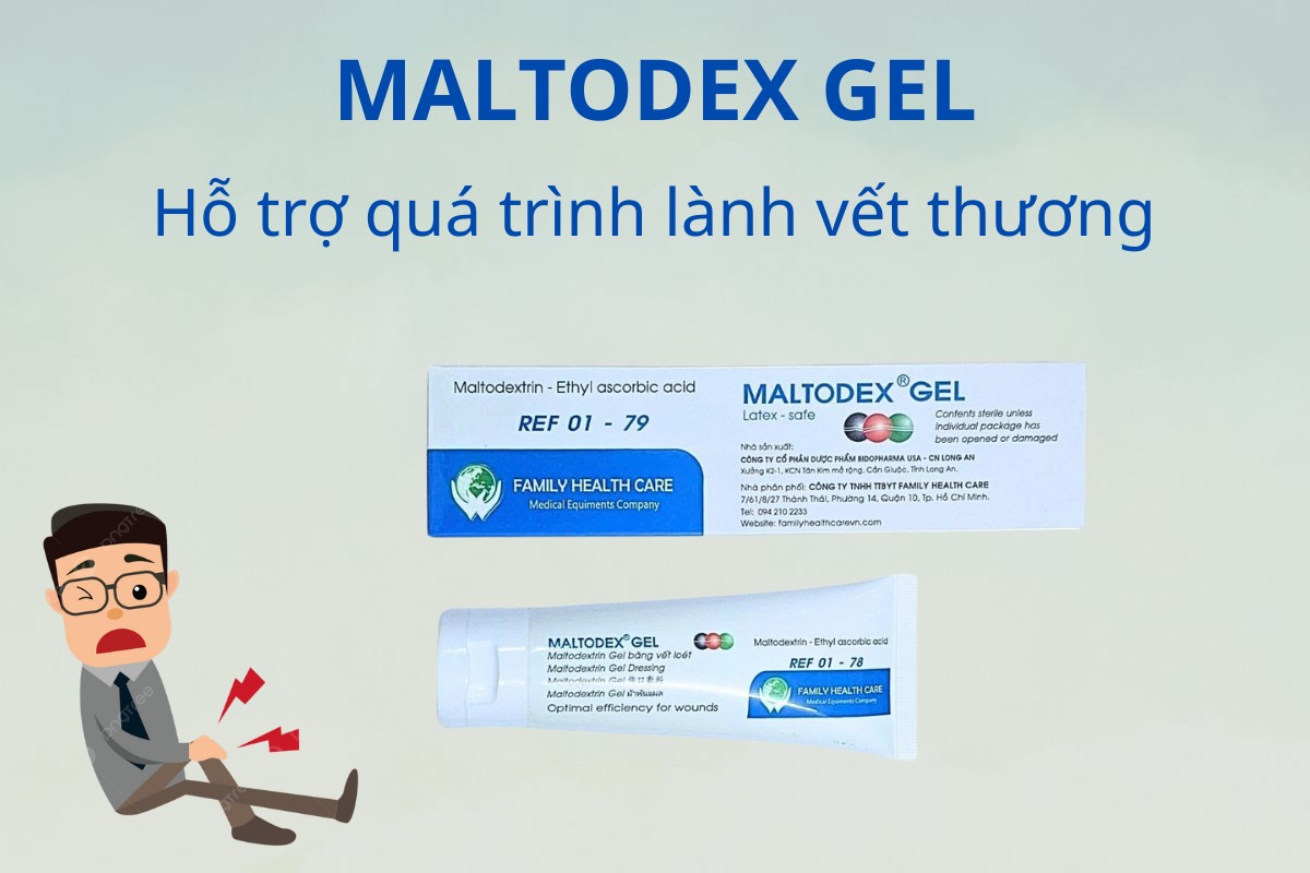 Maltodex gel 7 Maltodex gel hỗ trợ quá trình lành vết thương
