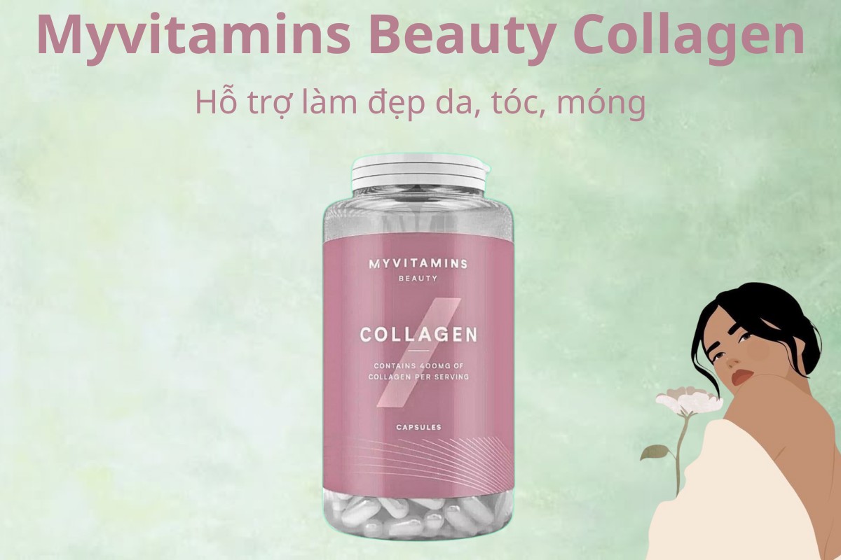 Myvitamins Beauty Collagen 7 Myvitamins Beauty Collagen hỗ trợ làm đẹp da, tóc, móng