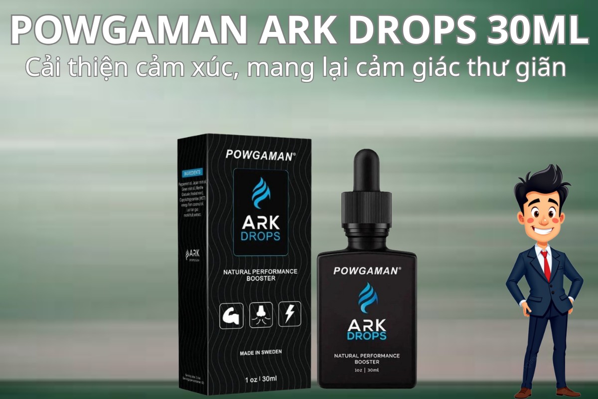 Tinh chất gia tăng cảm xúc Powgaman Ark Drops Chai 30ml 6 Tinh chất gia tăng cảm xúc Powgaman Ark Drops Chai 30ml mang lại cảm giác thư giãn