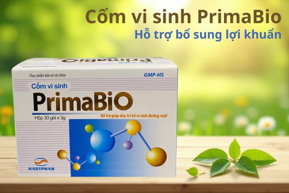 Cốm vi sinh PrimaBio 9 Cốm vi sinh PrimaBio hỗ trợ bổ sung lợi khuẩn