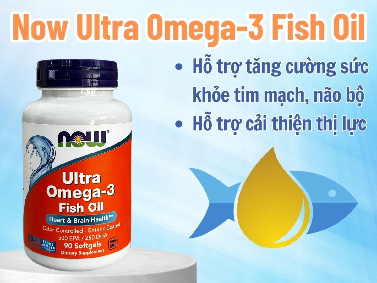 Now Ultra Omega-3 Fish Oil hỗ trợ sức khỏe tim mạch, não bộ