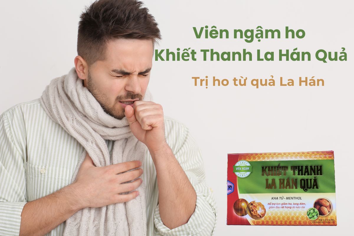 Viên ngậm ho Khiết Thanh La Hán Quả 7 Viên ngậm ho Khiết Thanh La Hán Quả