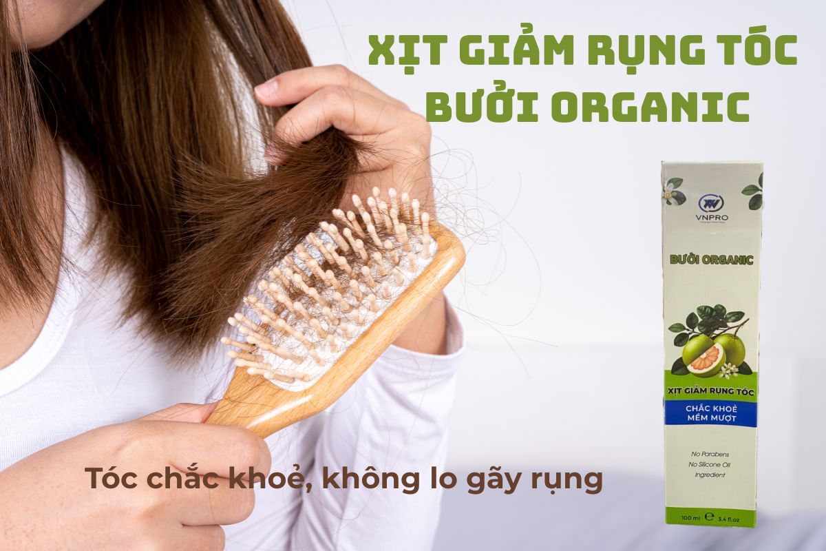 Xịt giảm rụng tóc Bưởi Organic 10 Xịt giảm rụng tóc Bưởi Organic