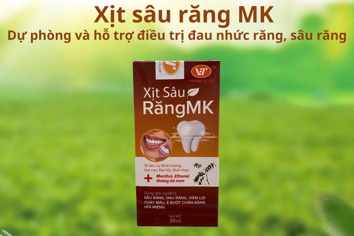 Xịt sâu răng MK 9 Xịt sâu răng MK dự phòng và hỗ trợ điều trị nhức răng, sâu răng