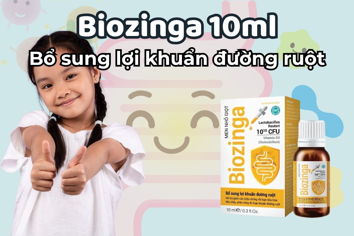 Biozinga 10ml bổ sung lợi khuẩn đường ruột