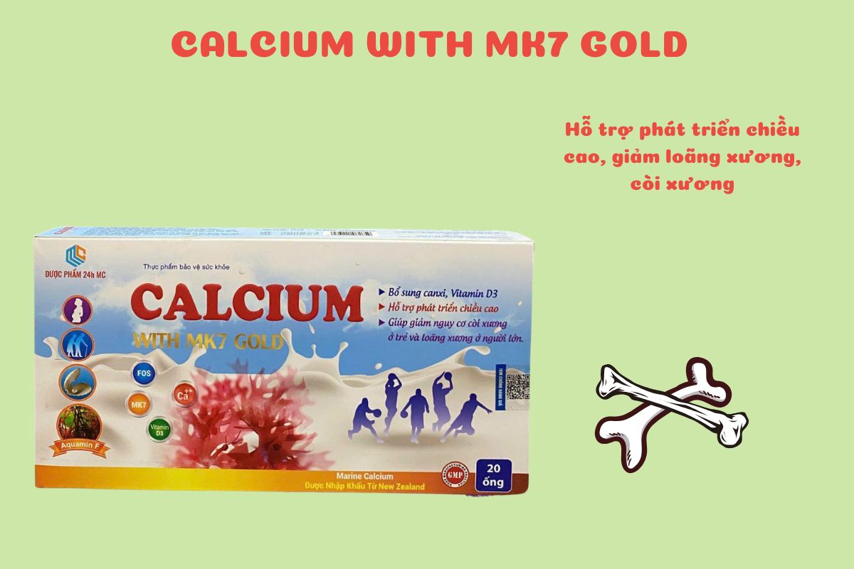 Calcium With MK7 Gold (Hộp 20 ống) 10 Calcium With MK7 Gold