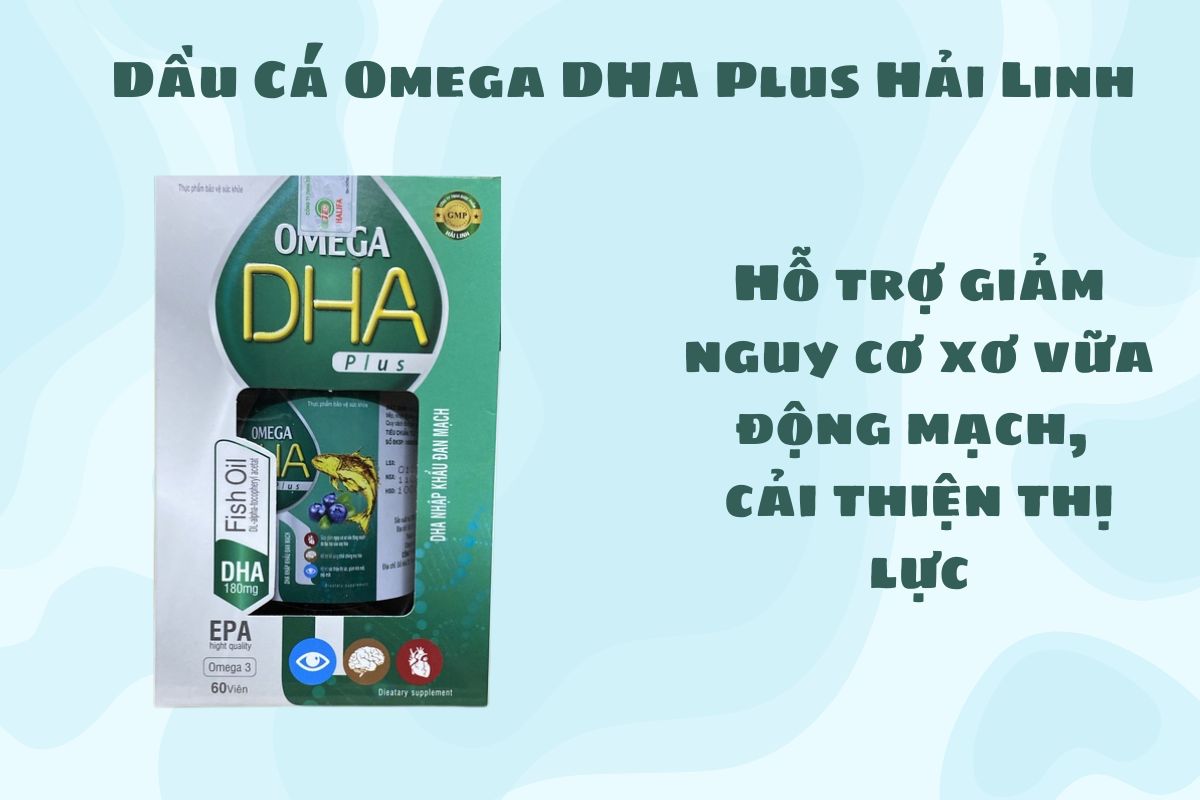 Dầu Cá Omega DHA Plus Hải Linh 9 Dầu Cá Omega DHA Plus Hải Linh