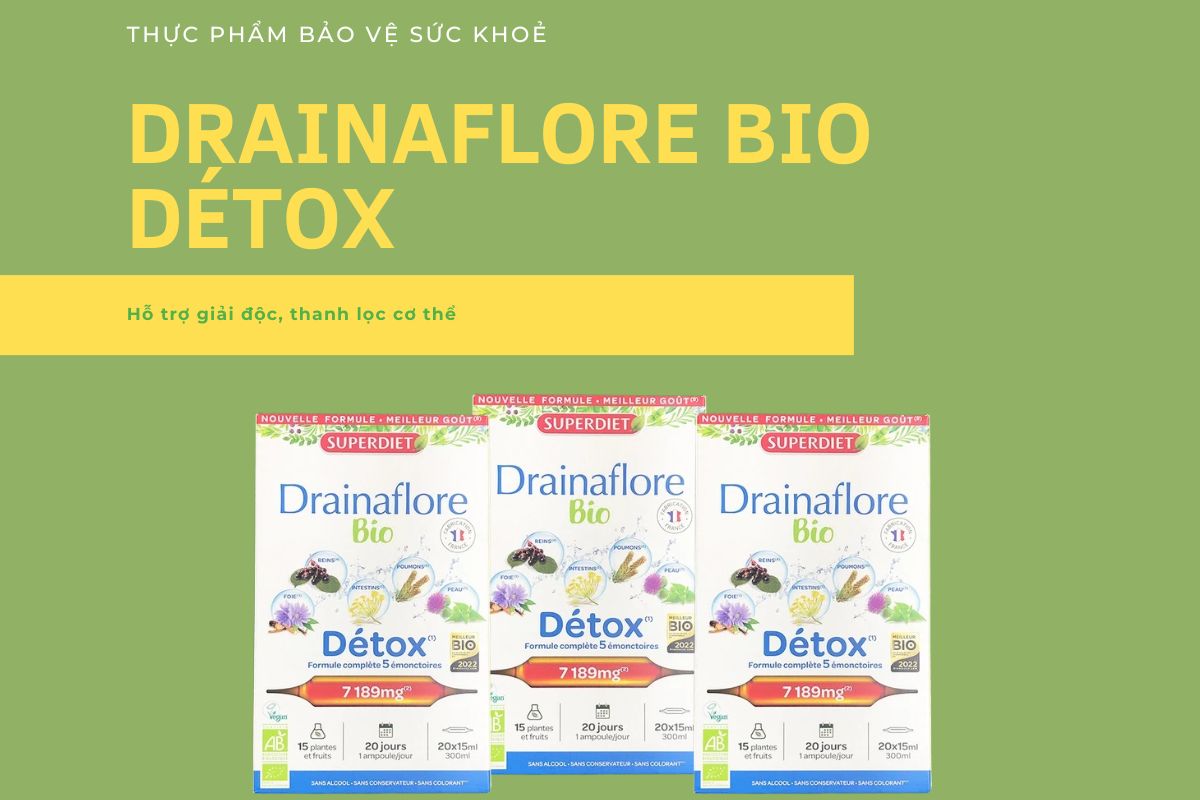 Drainaflore Bio Détox (Hộp 20 ống) 12 Drainaflore Bio Détox