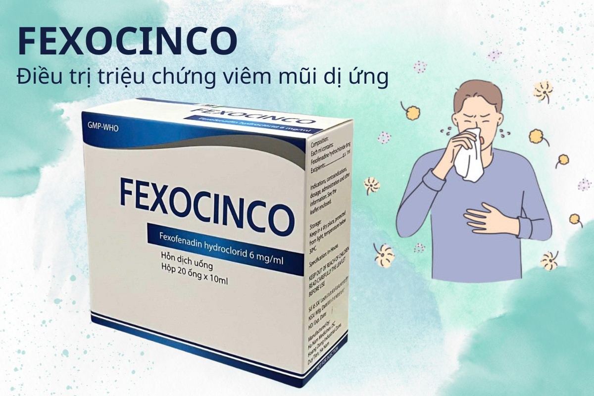 FEXOCINCO 9 FEXOCINCO điều trị triệu chứng viêm mũi dị ứng