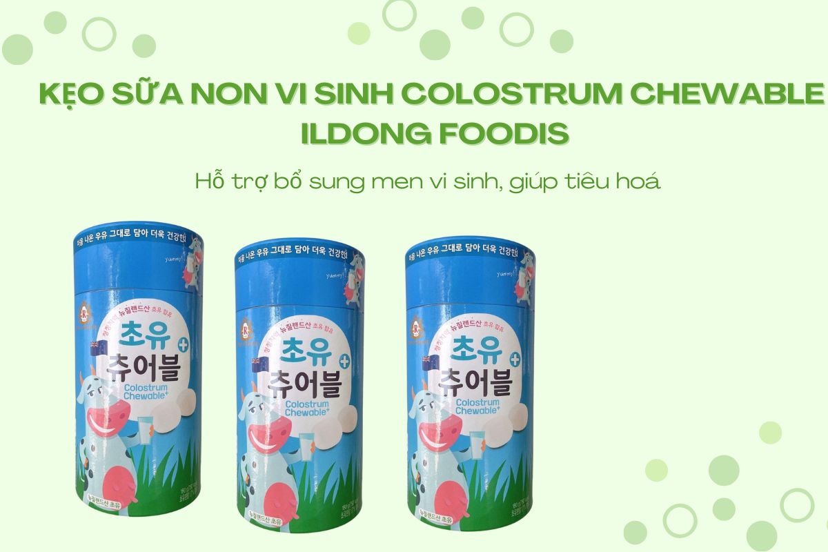 Kẹo sữa non vi sinh Colostrum Chewable ILDONG FOODIS 7 Kẹo sữa non vi sinh Colostrum Chewable ILDONG FOODIS