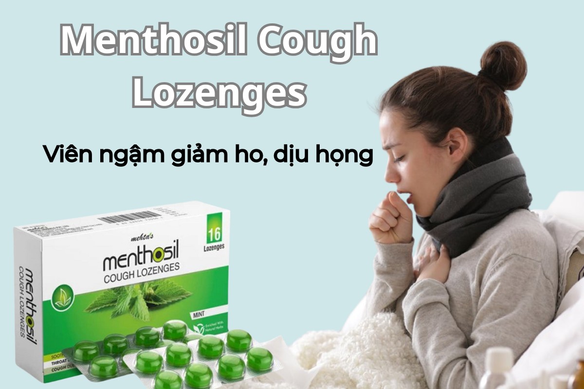 Menthosil Cough Lozenges 9 Viên ngậm Menthosil Cough Lozenges hỗ trợ giảm ho, dịu họng