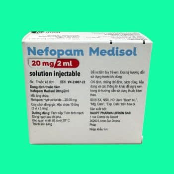 Nefopam Medisol 20mg/2ml