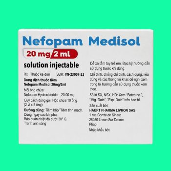 Nefopam Medisol 20mg/2ml
