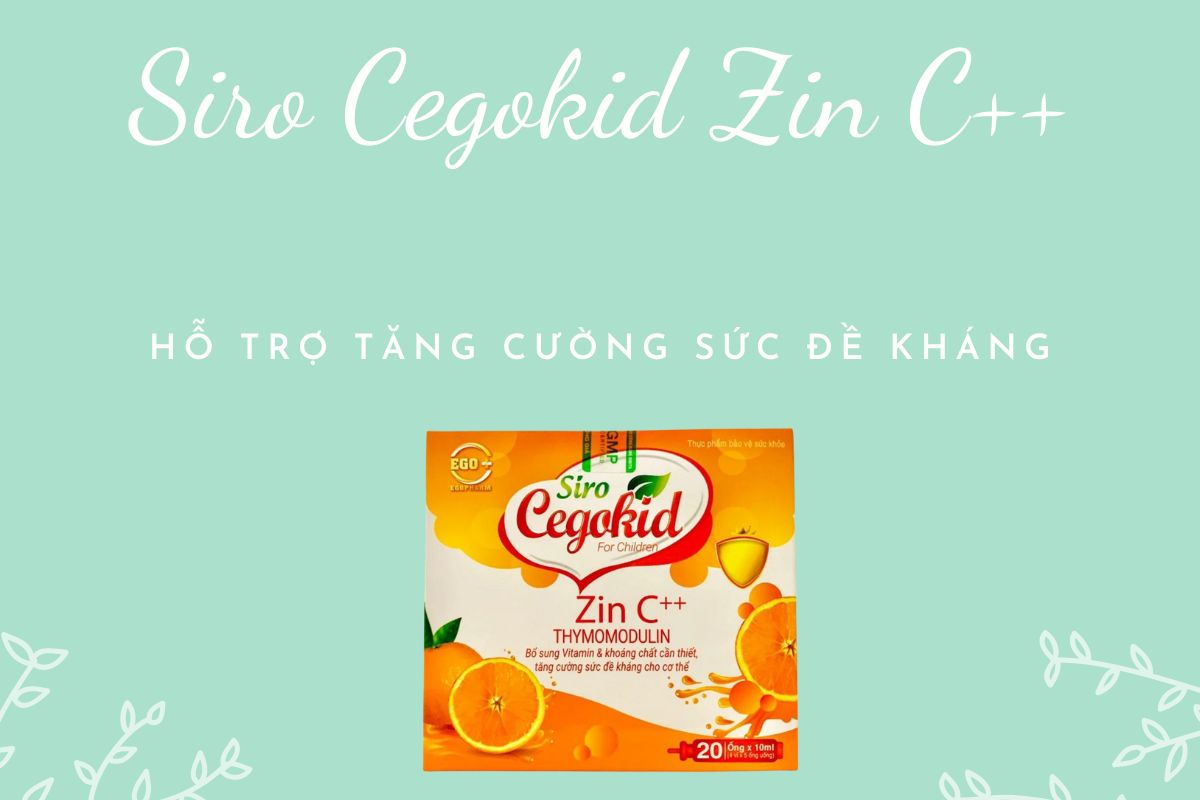 Siro Cegokid Zin C++ (Hộp 20 ống) 8 Siro Cegokid Zin C++
